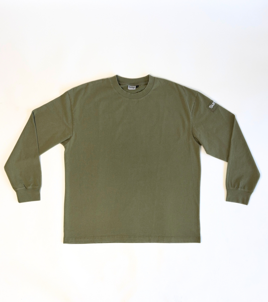 Distressed Long Line | Vintage Olive