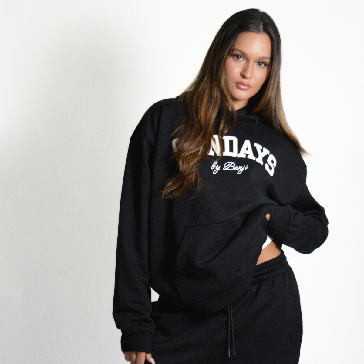 Varsity Hoodie | Black & Bone