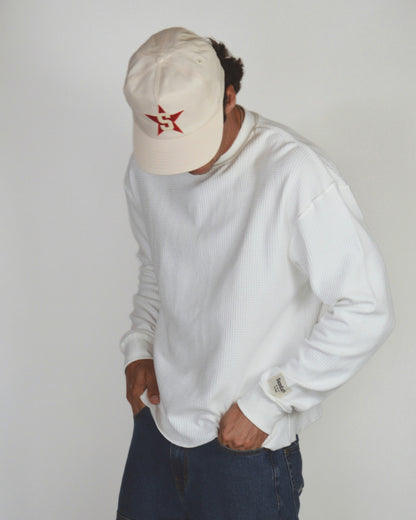 Letterman Hat | Off-white & Red