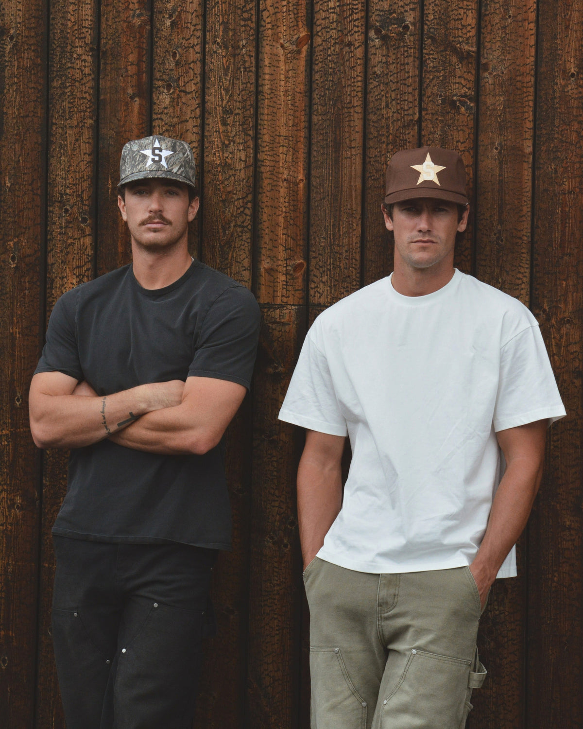 Letterman Hat | Brown & Gold