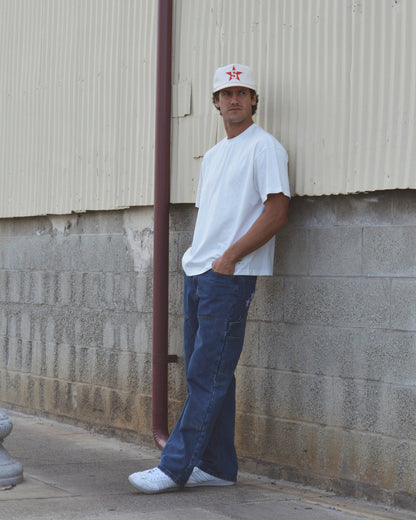 Letterman Hat | Off-white & Red