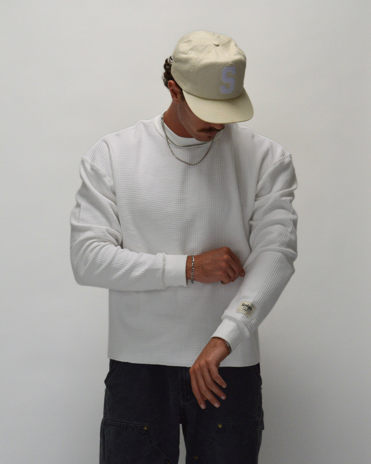 Vintage Waffle | White