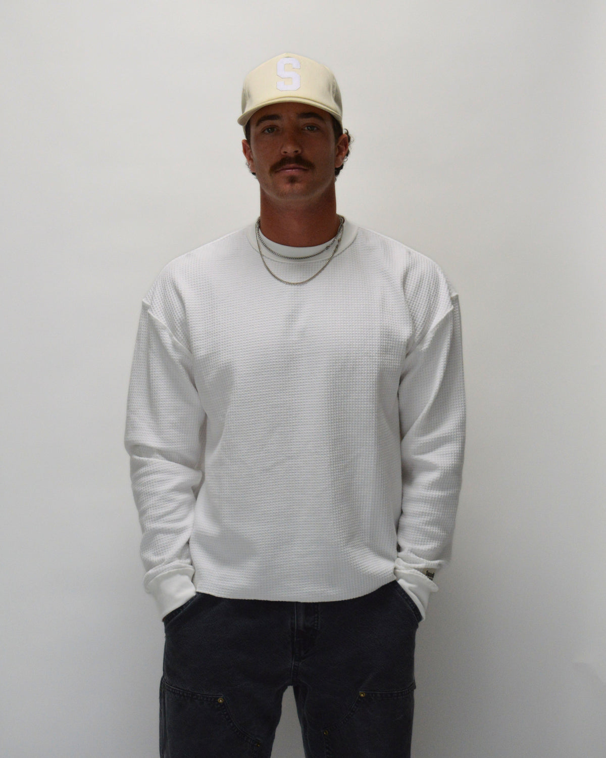 Vintage Waffle | White